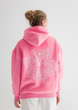 “Hawaii Hibiscus” Sonic Pink Hoodie