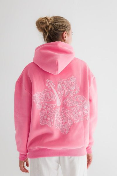 “Hawaii Hibiscus” Sonic Pink Hoodie