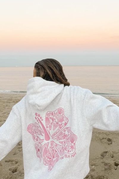 “Hawaii Hibiscus” Heather Cloud Hoodie