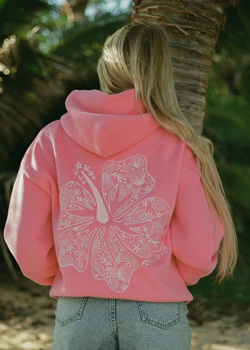 “Hawaii Hibiscus” Sonic Pink Hoodie - Image 2